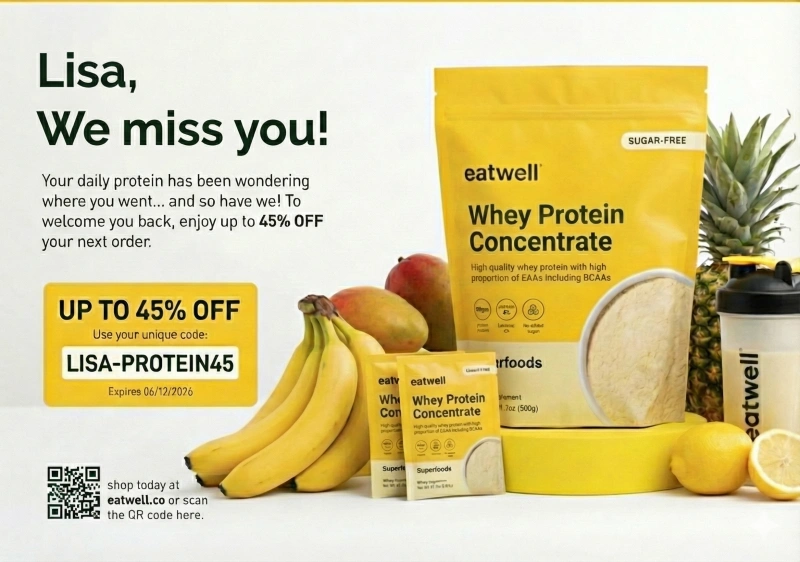 Win-Back Postcard Example